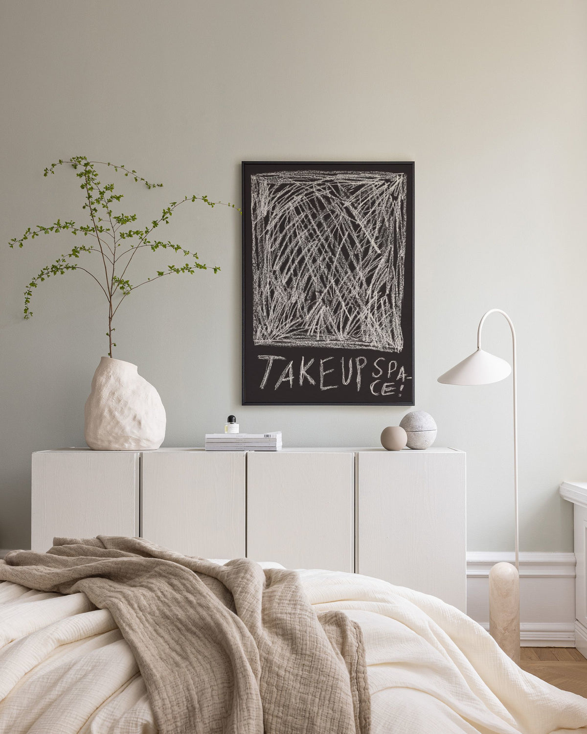 Scribbled Space Canvas print