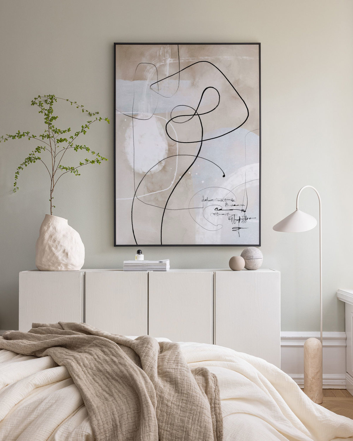 Soft Abstract Lines No1 Canvas print