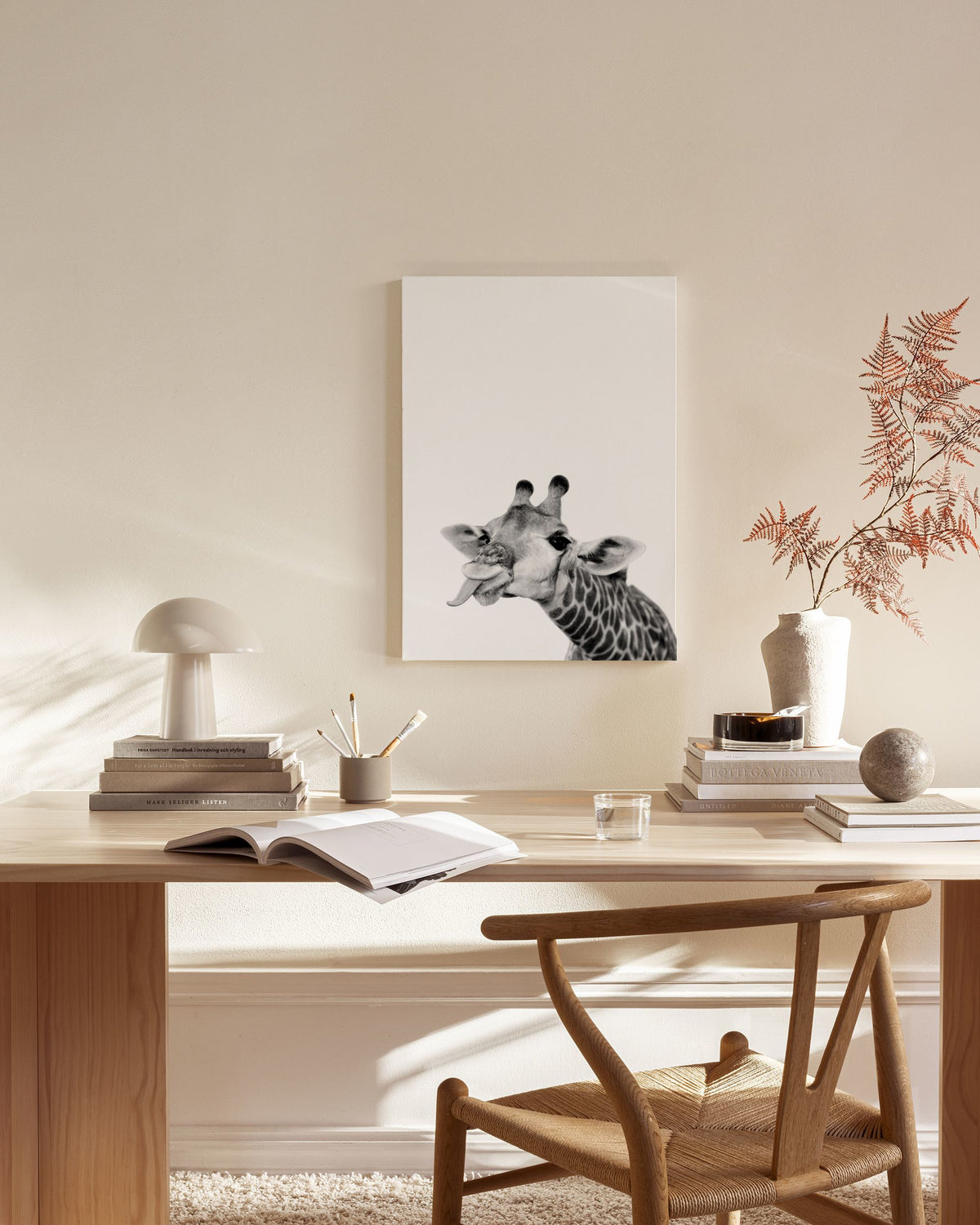 Goofy Giraffe Canvas print