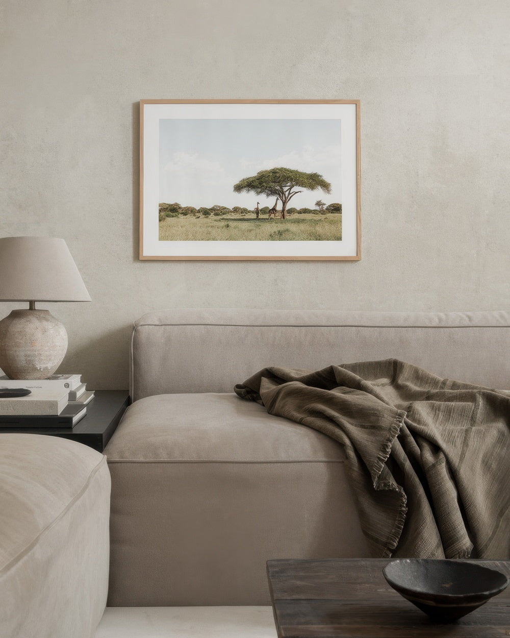 Giraffes in Shadow Print