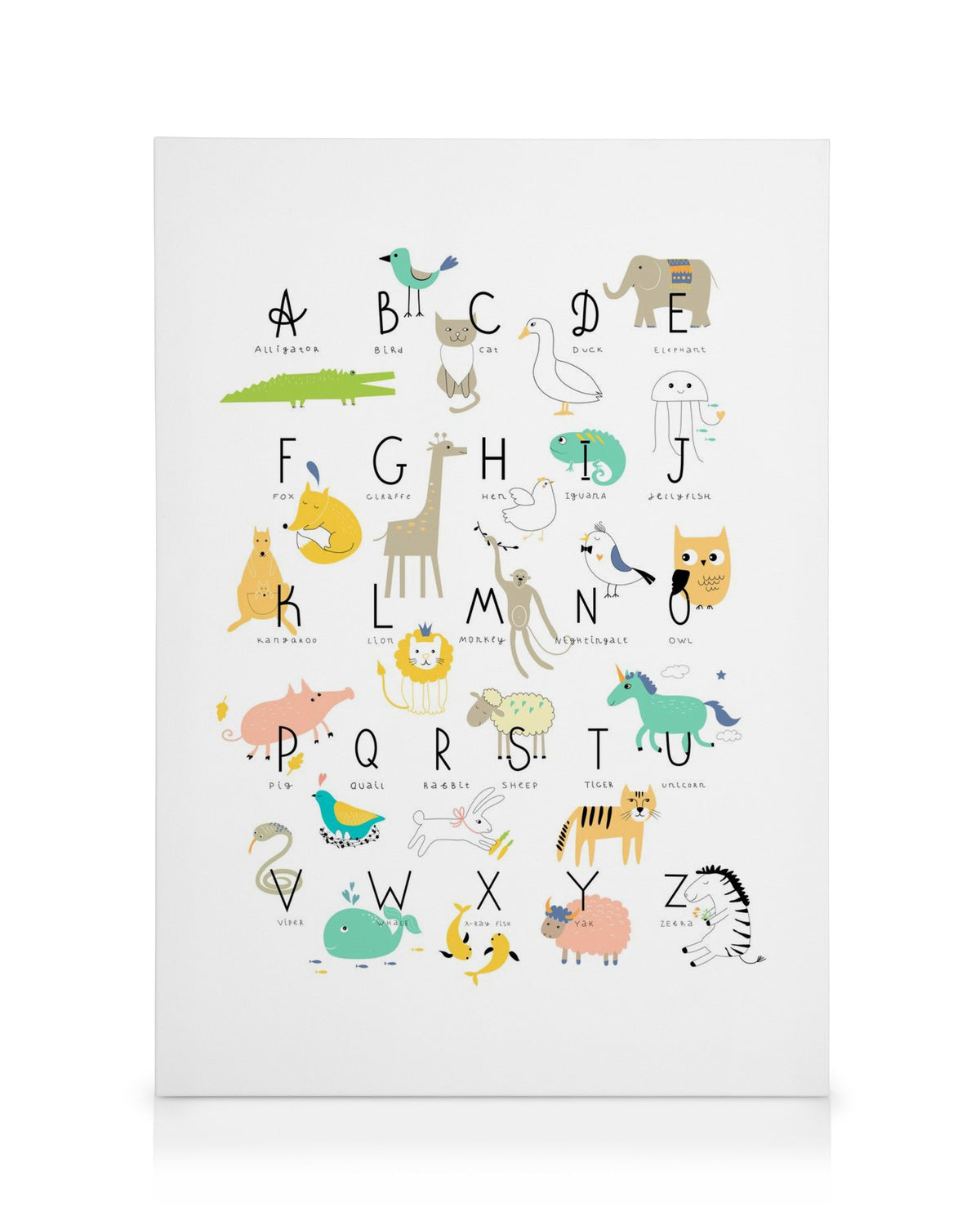 Animal Alphabet Canvas print