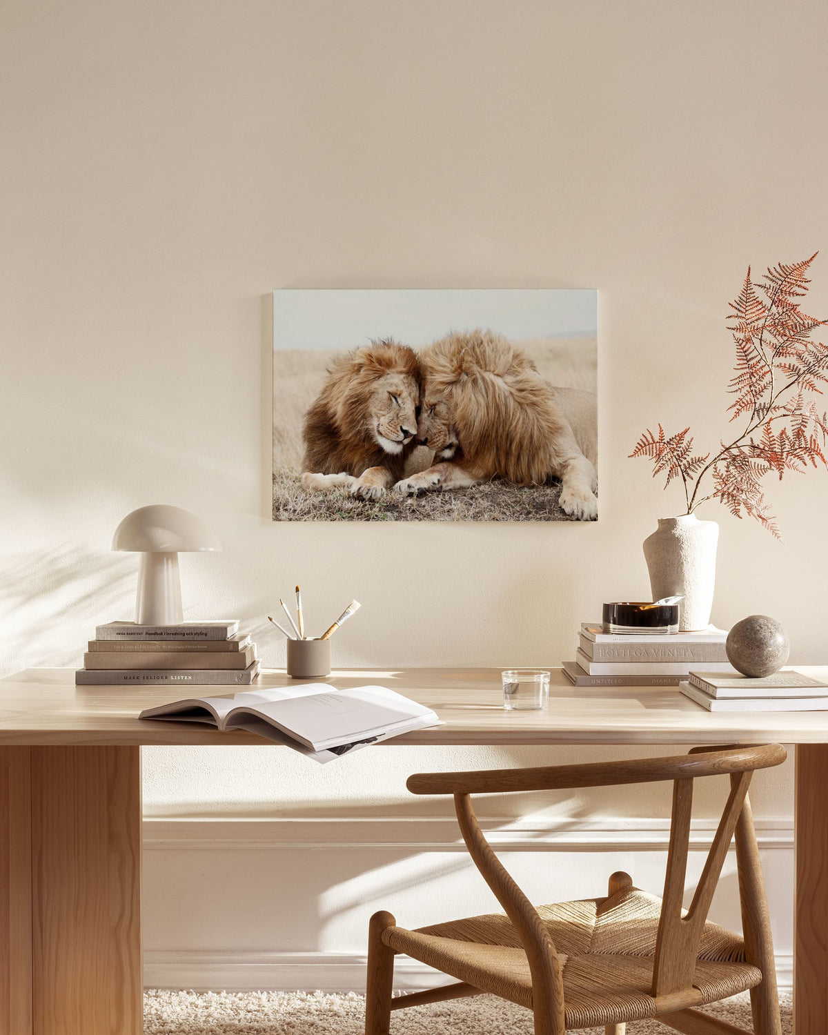Lion Brothers Canvas print