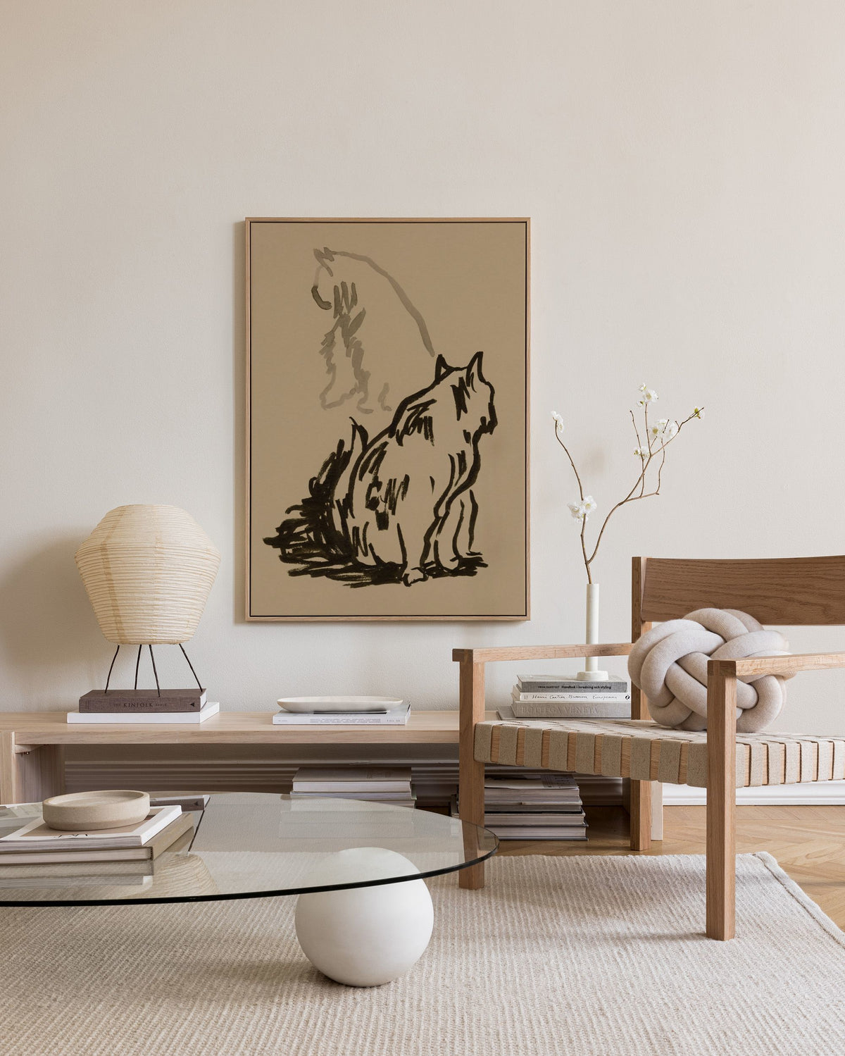 Study of Cat Canvas print
