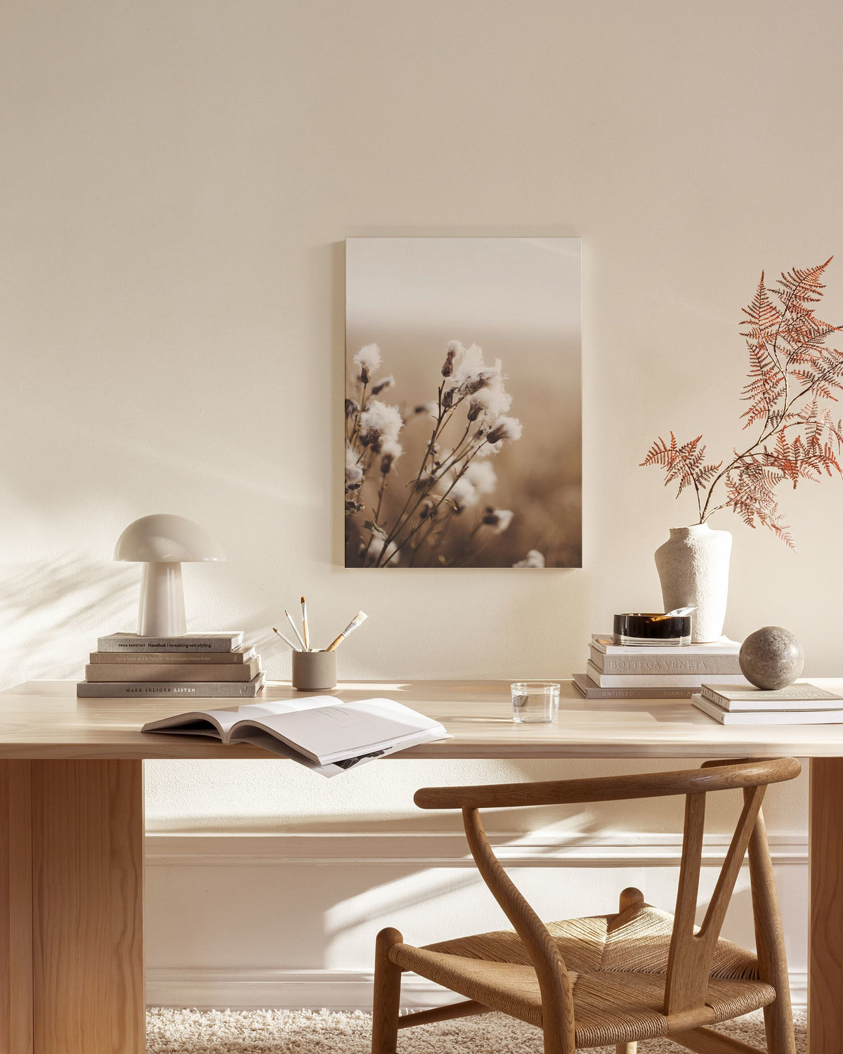 Moody Flowers Canvas print