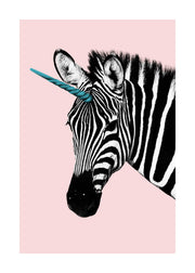 Unicorn Zebra Print
