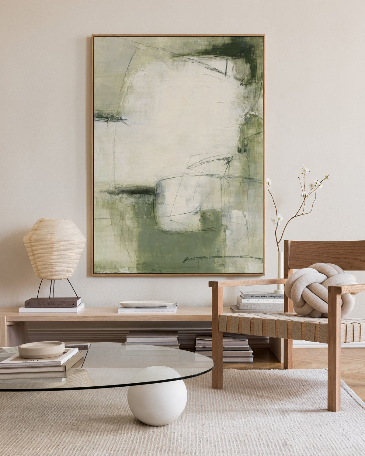 Contemporary Greens No2 Canvas print