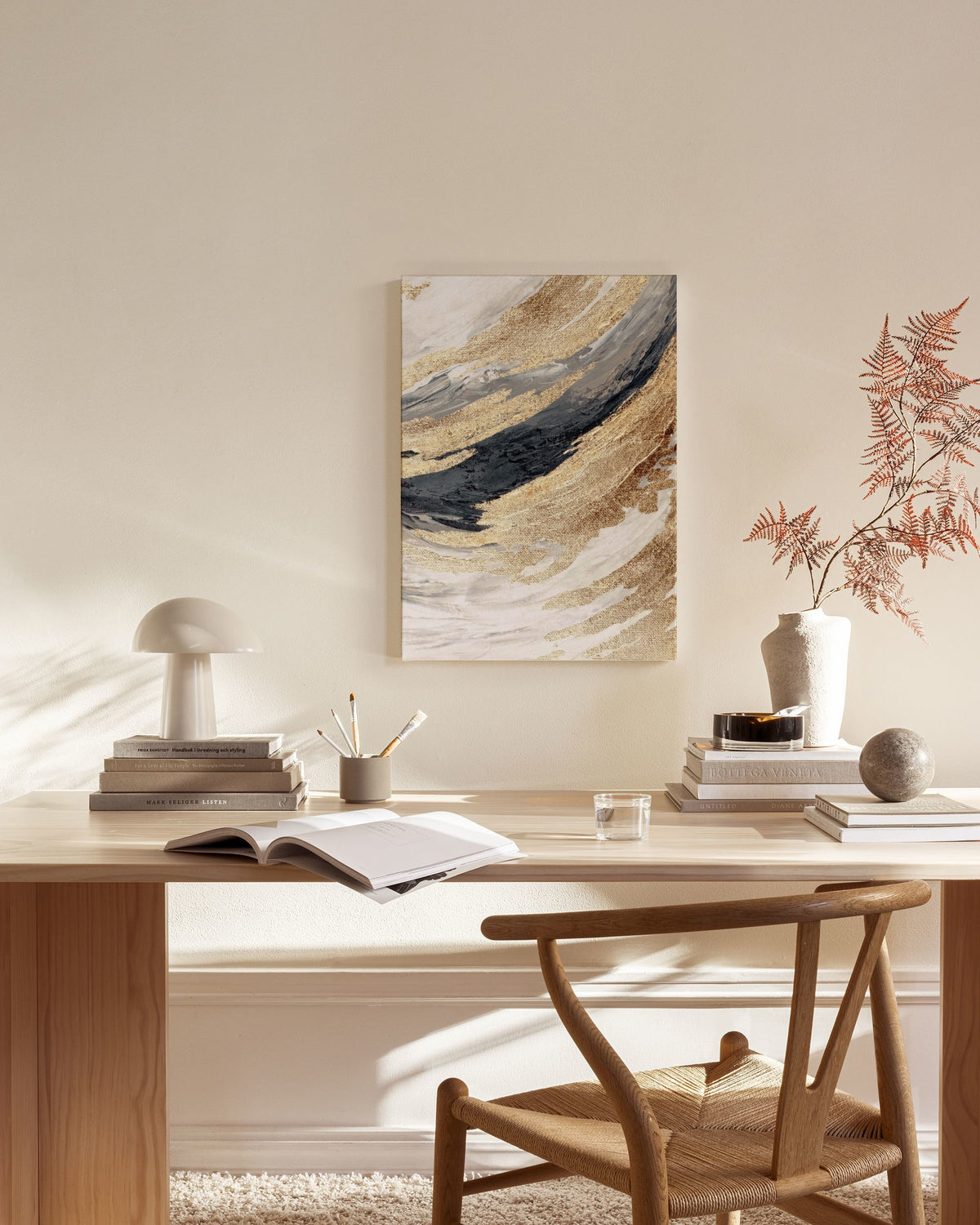 Gold Wave No2 Canvas print