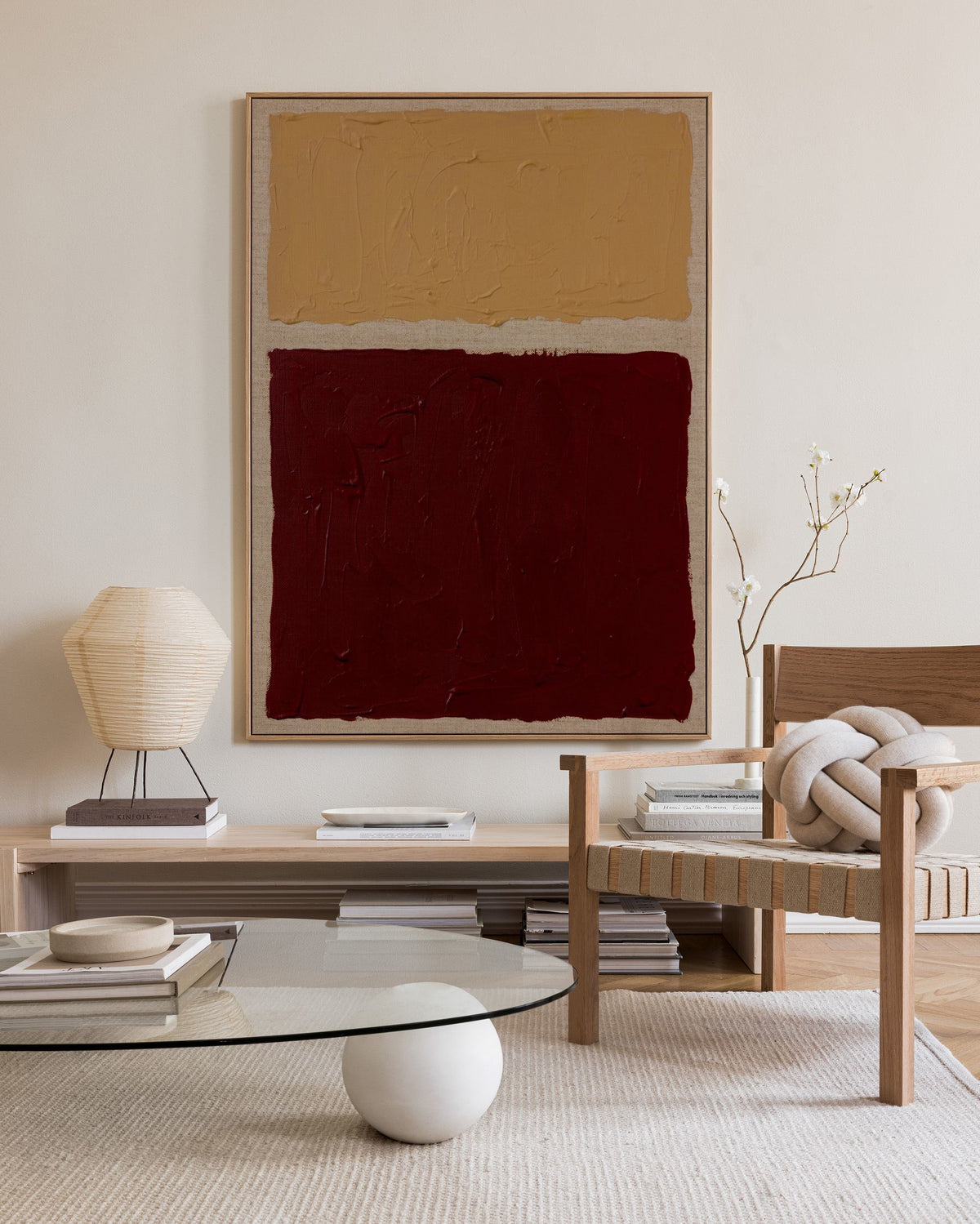 Ochre Versus Oxblood Canvas print