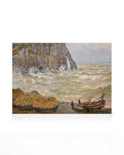 Monet - Stormy Sea in Étretat Canvas