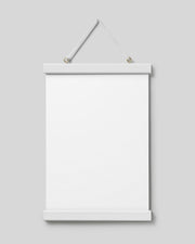 Poster hanger white 22 cm, magnet fastener