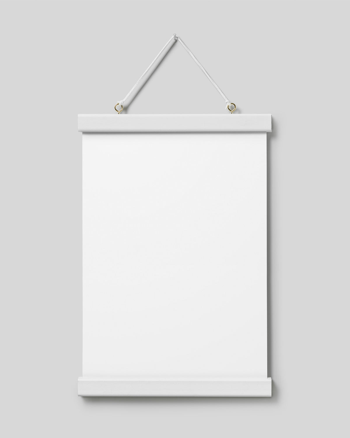 Poster hanger white 22 cm, magnet fastener