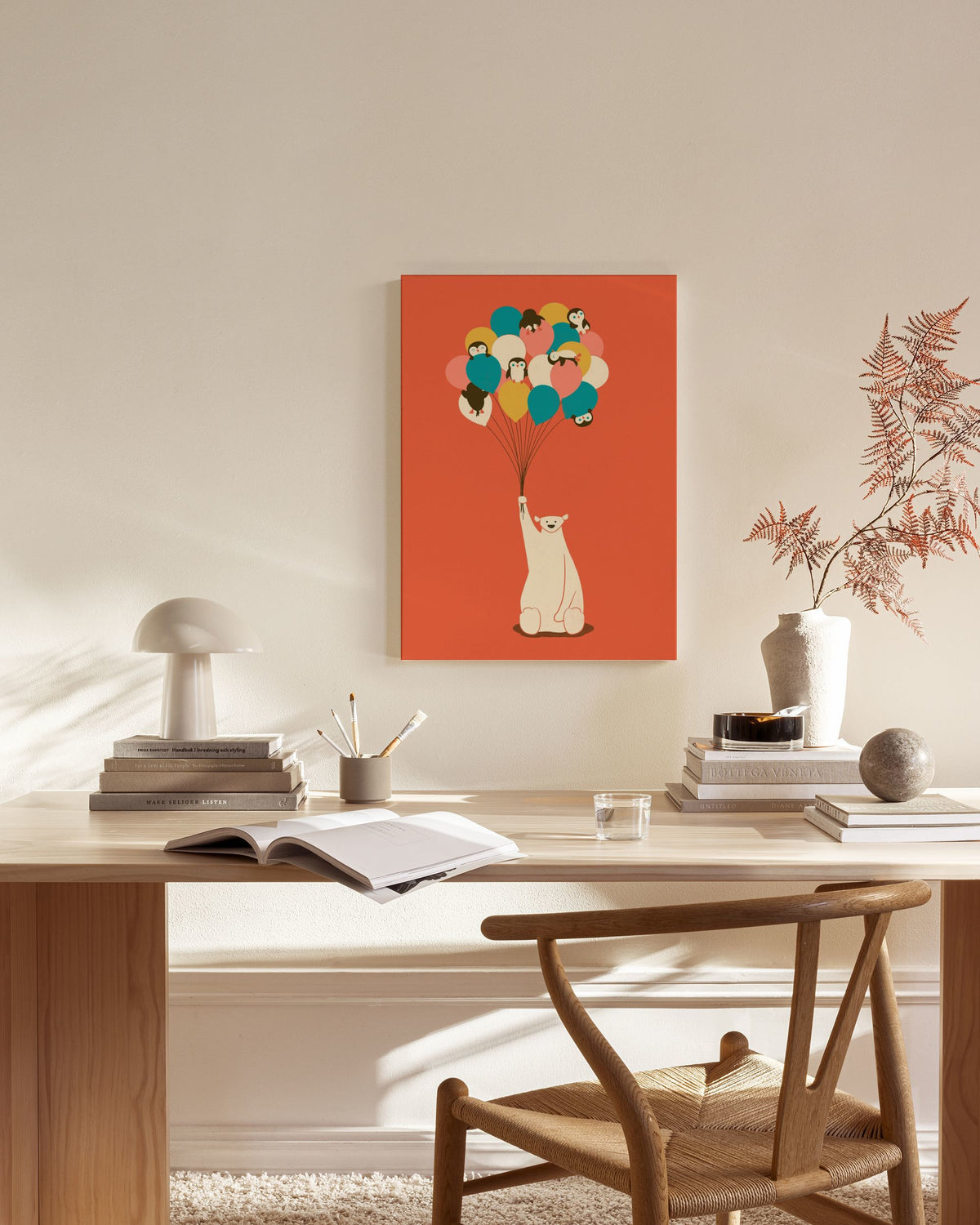 Penguin Bouquet Canvas print