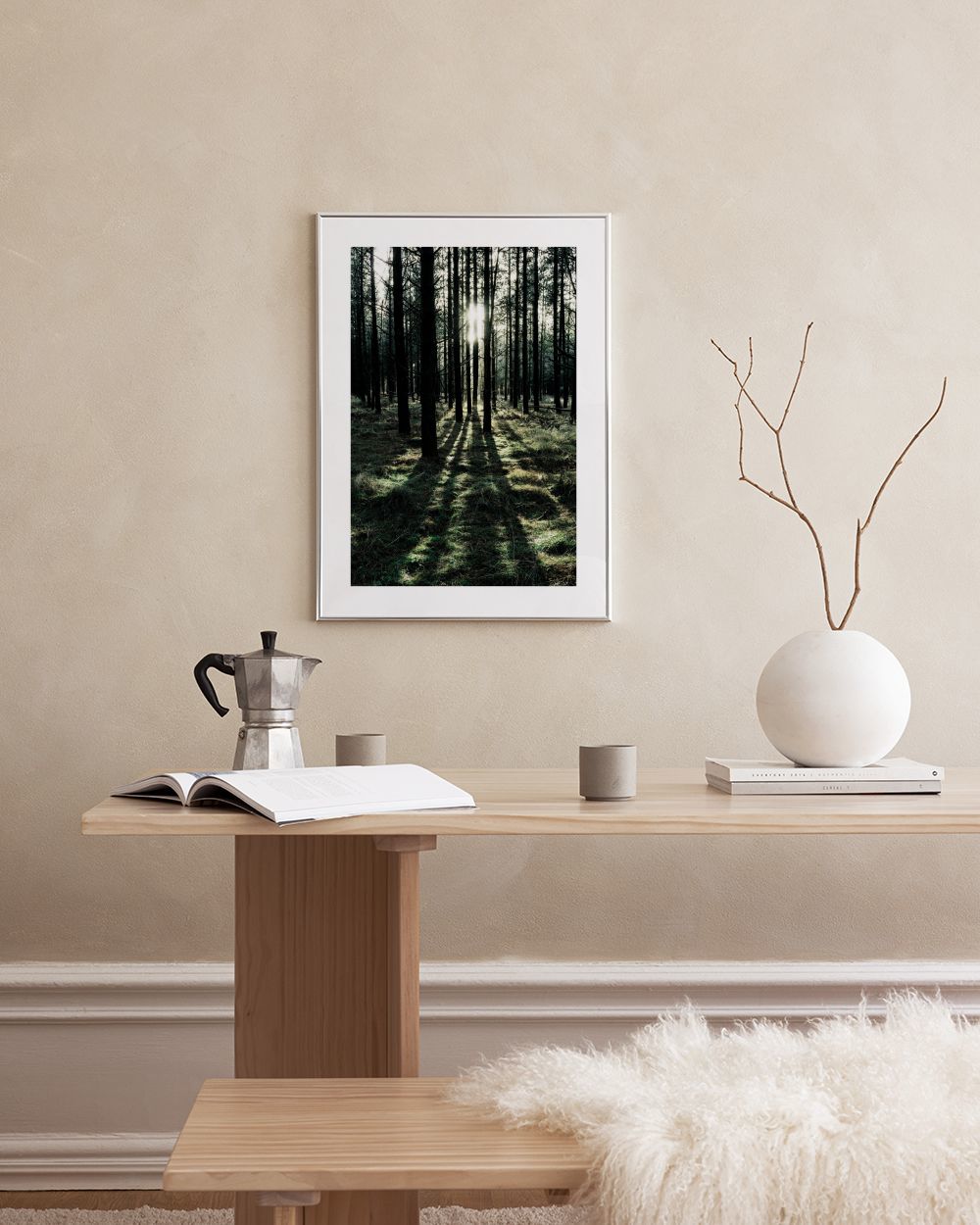 Sunlight In Forest Print