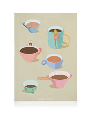 Giselle Dekel - Coffee Ladies Canvas print