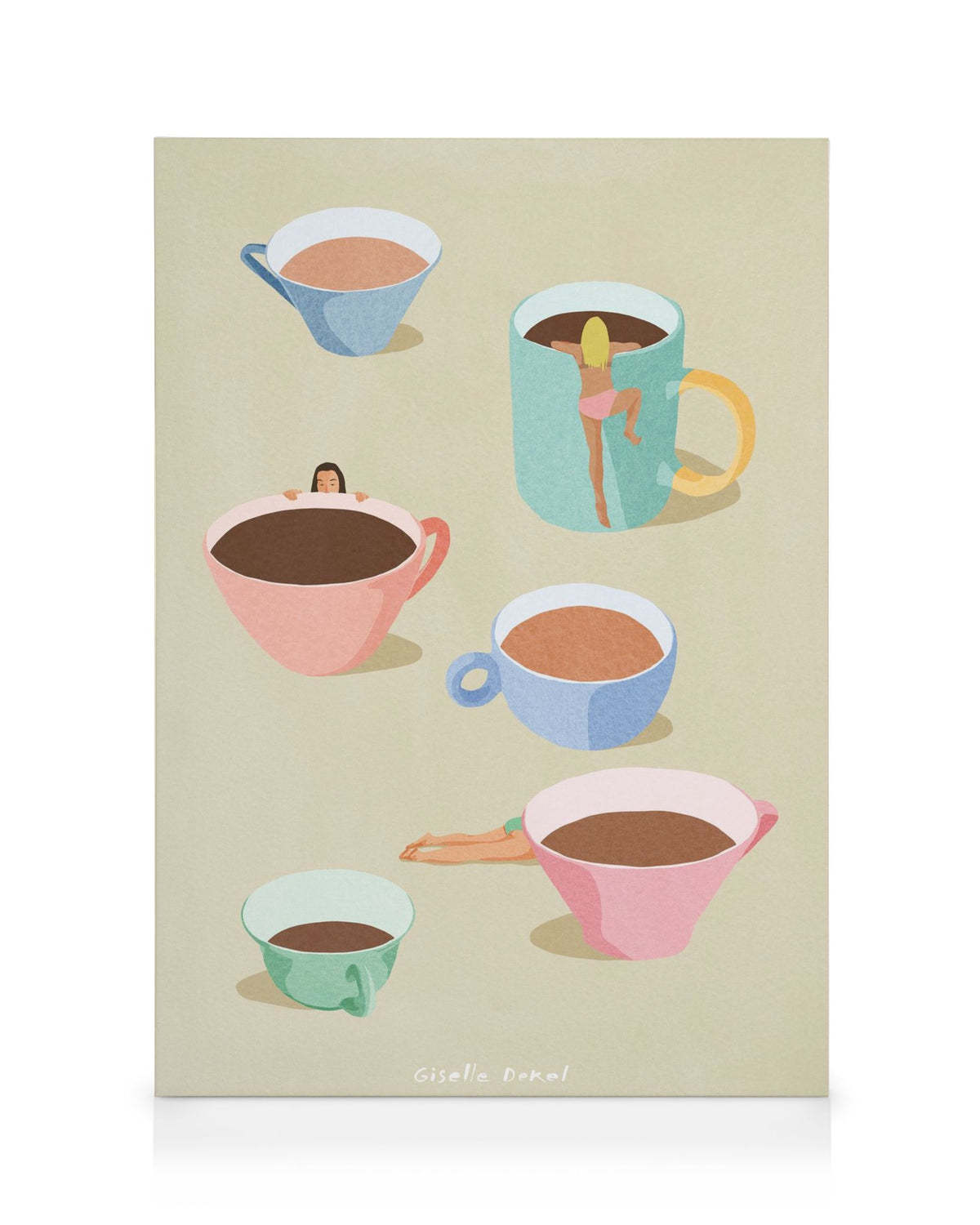 Giselle Dekel - Coffee Ladies Canvas print