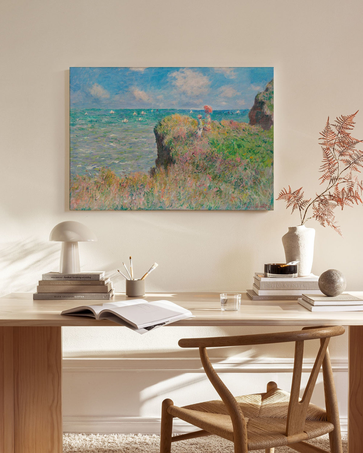 Monet - Cliff Walk at Pourville Canvas print