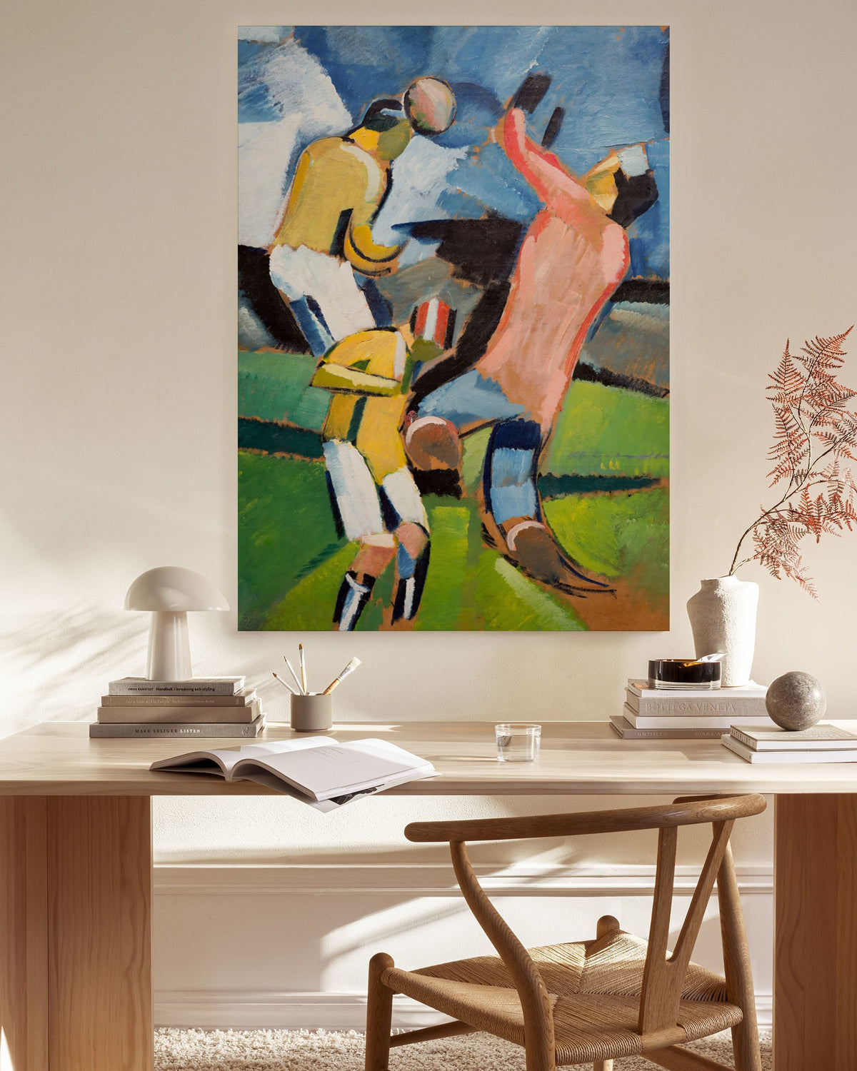 Harald Giersing - Football Players Canvas print