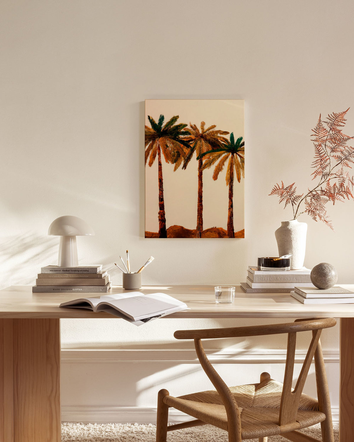 Merel Takken - Palm Trio Canvas print