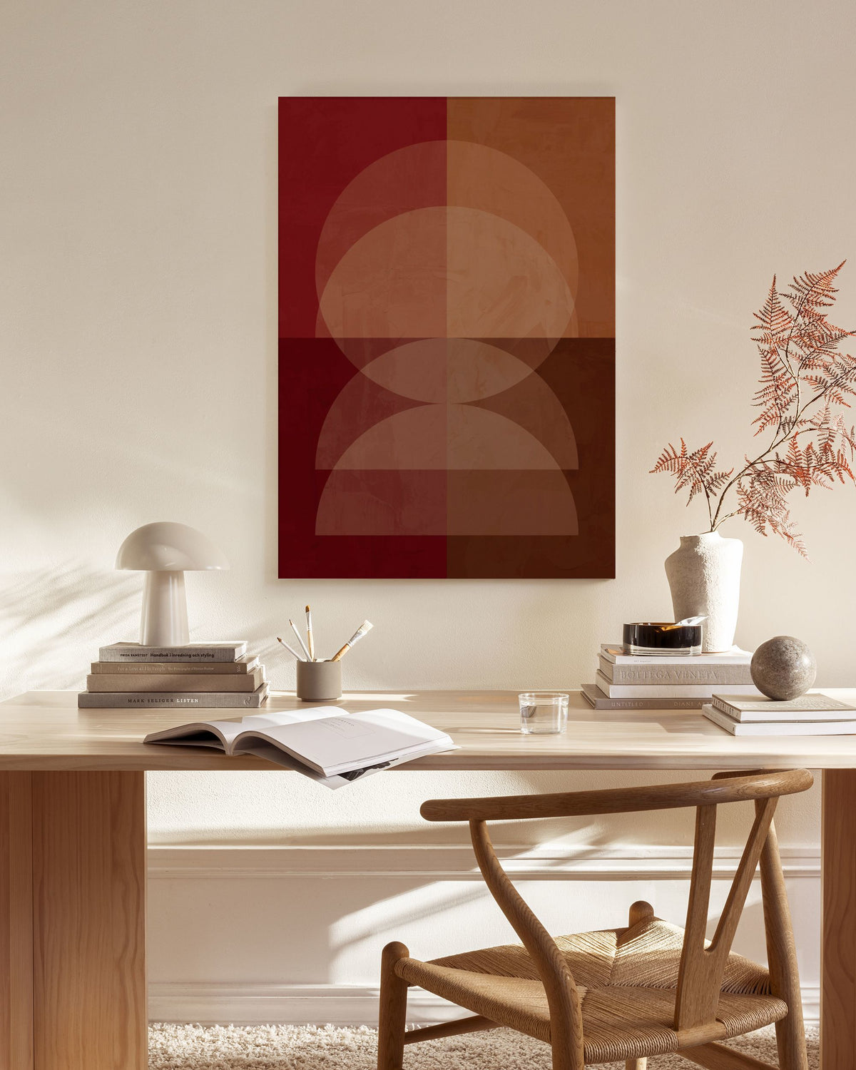 Ochre Orbit Canvas print