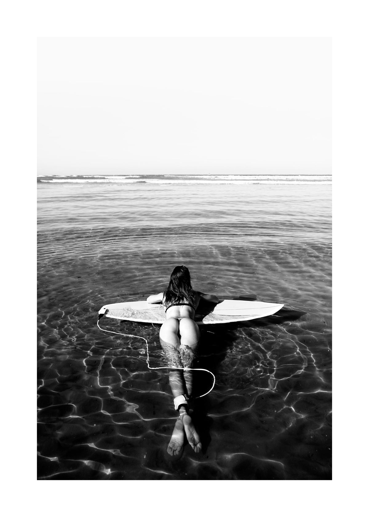 Floating on Surfboard Print