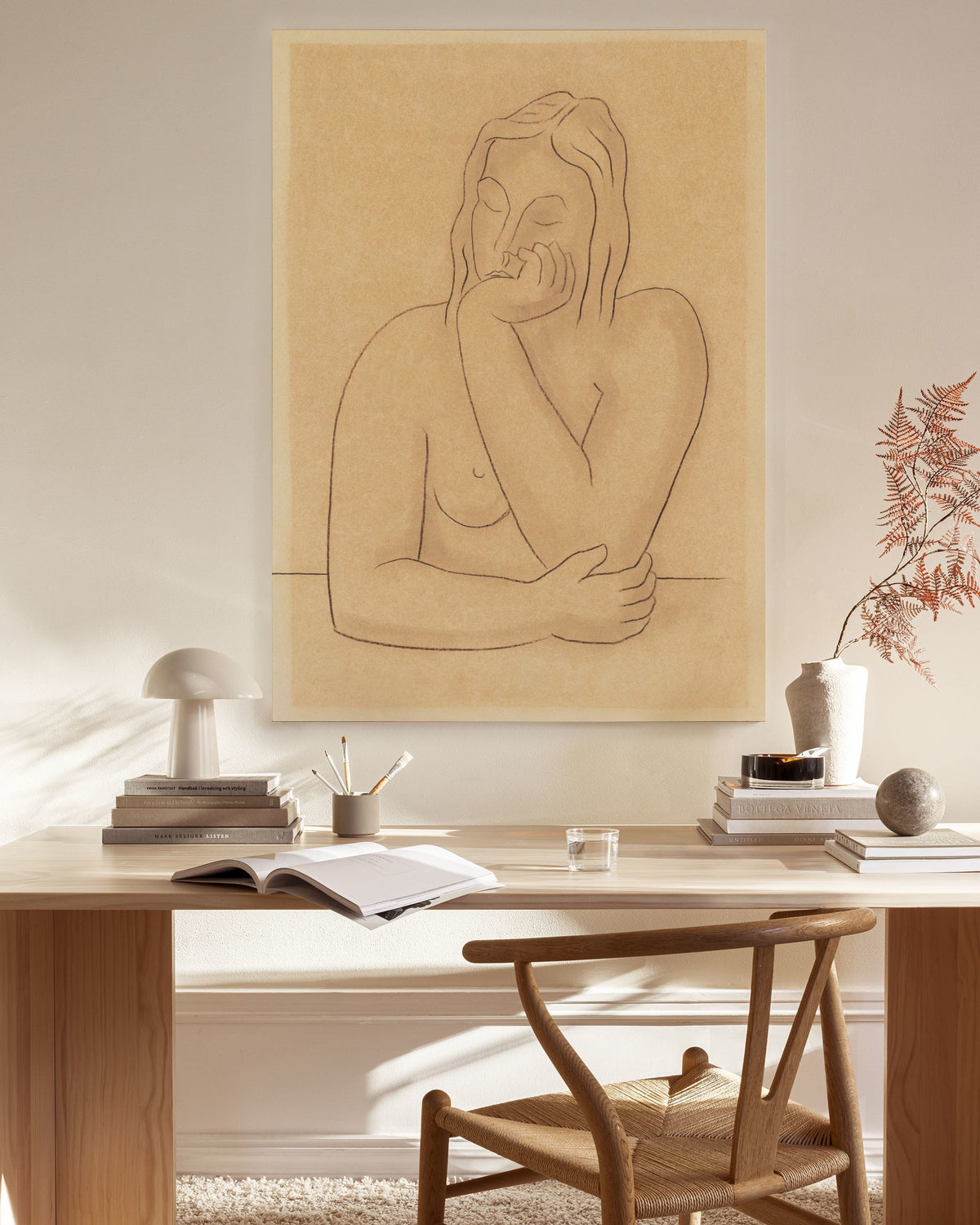 Mikuláš Galanda - Seated Canvas print