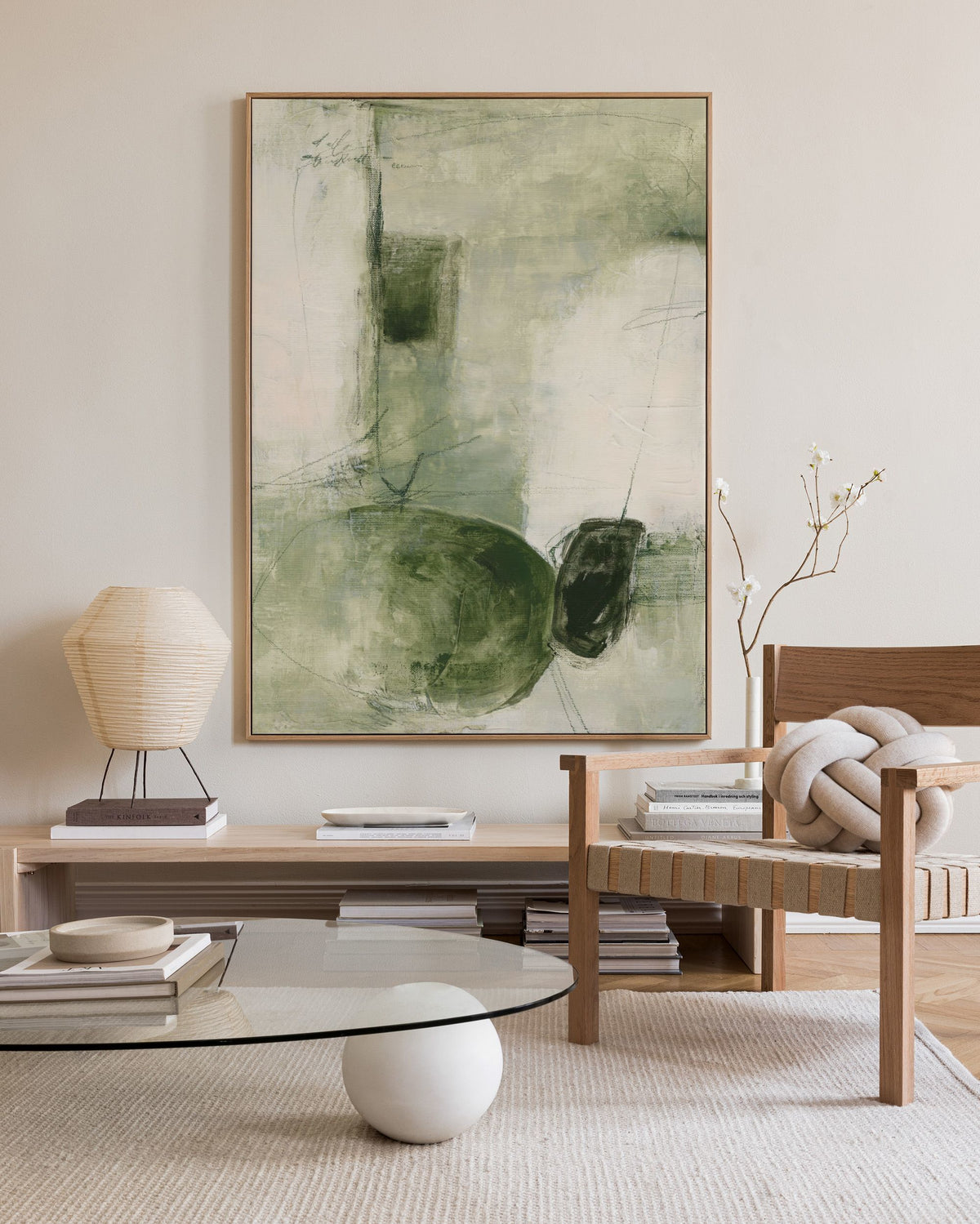 Contemporary Greens No1 Canvas print
