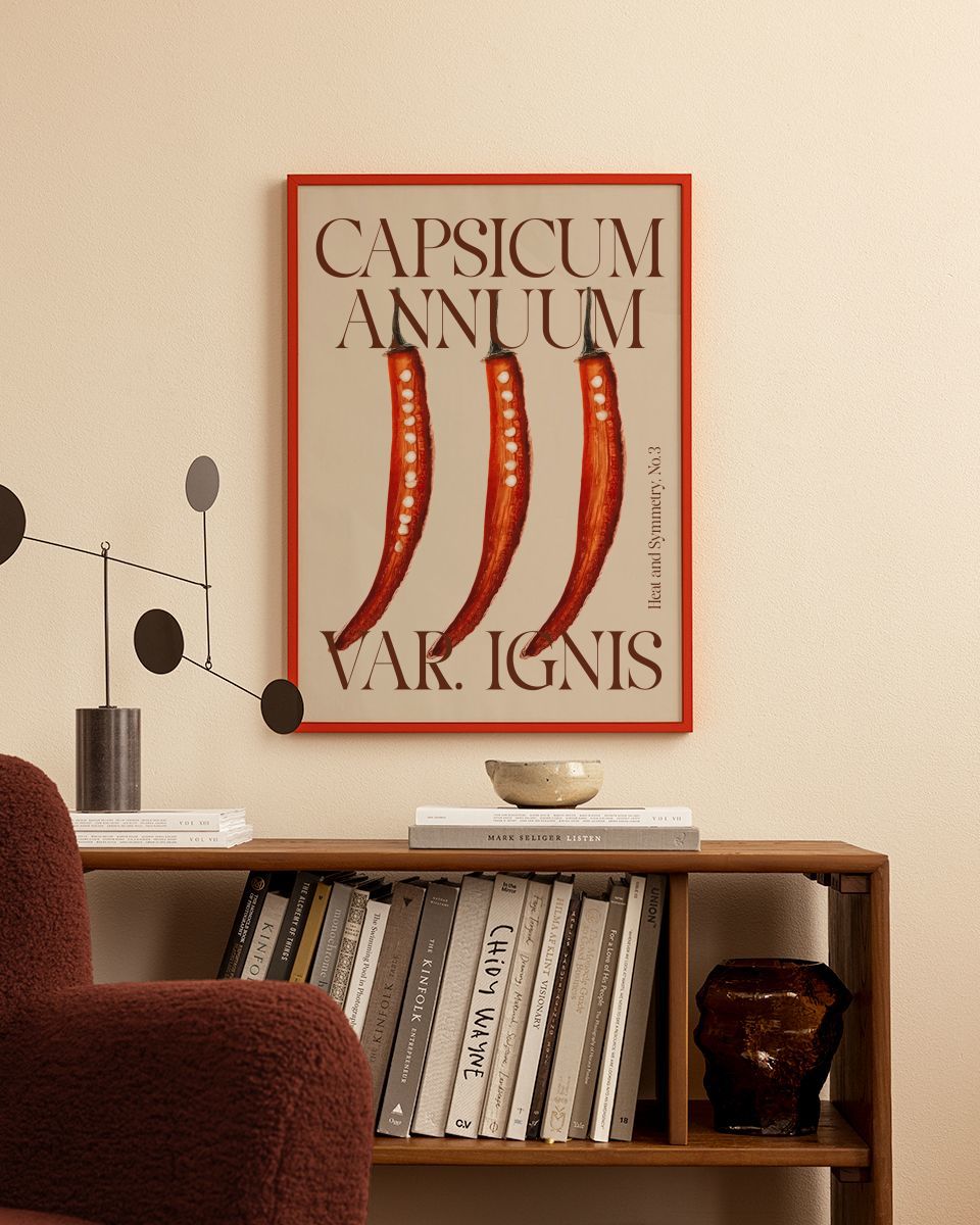 Fiery Chili Pepper Print