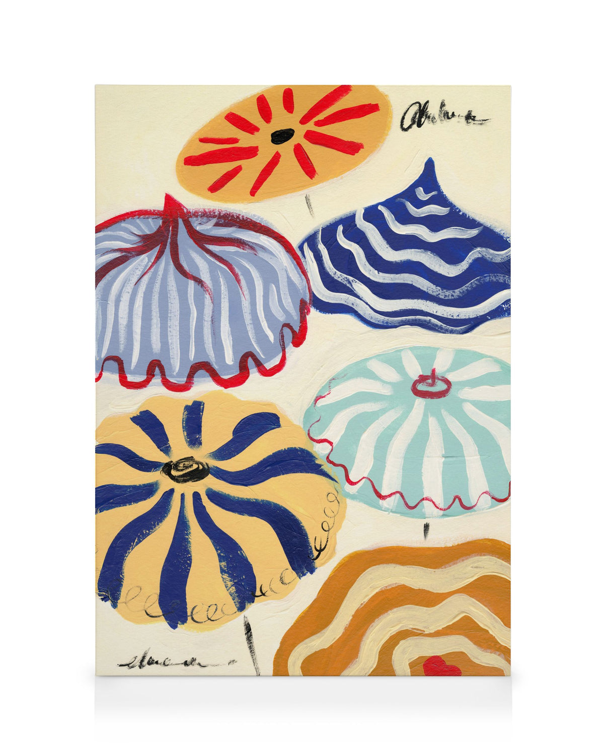 Riviera Parasols Canvas print