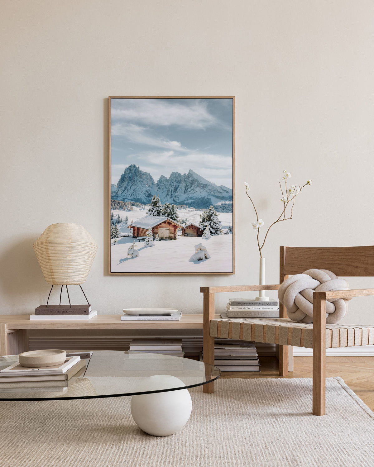 Snowy Seiser Alm Canvas print