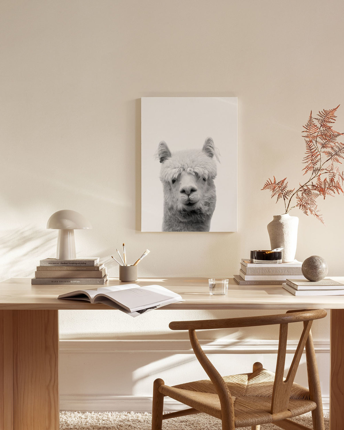 Lama B&W Canvas print