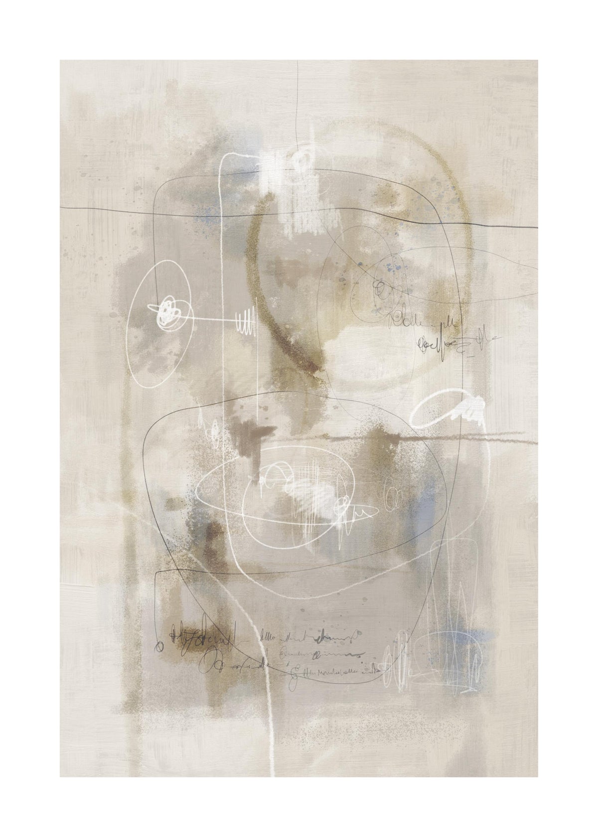 Beige Impression No1 Print
