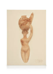 Auguste Rodin - Nude Woman Carrying Vase on Head Canvas print
