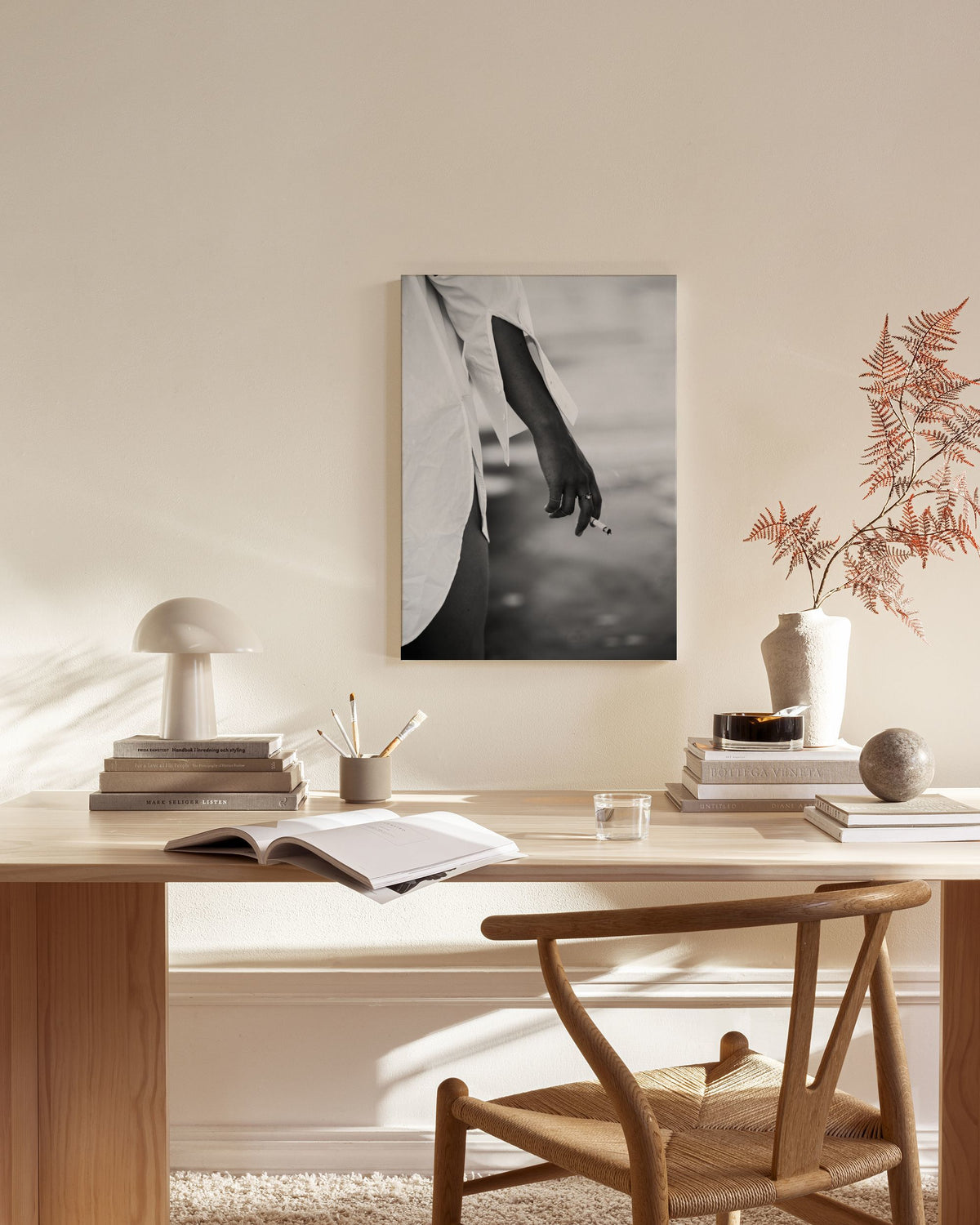 Girl in White Shirt Canvas print