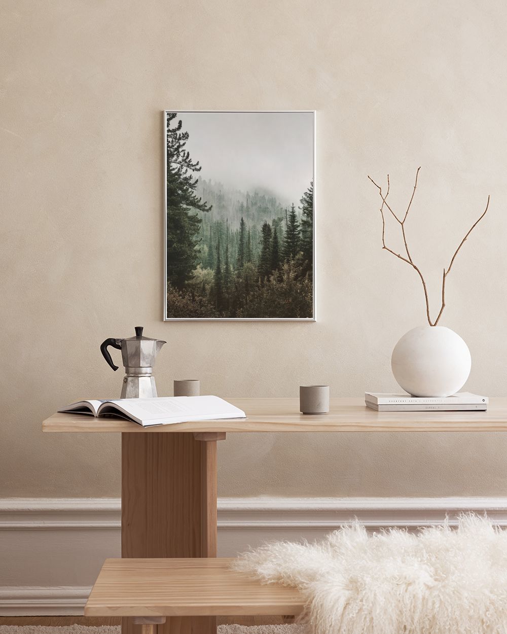 Deep Green Forest Print