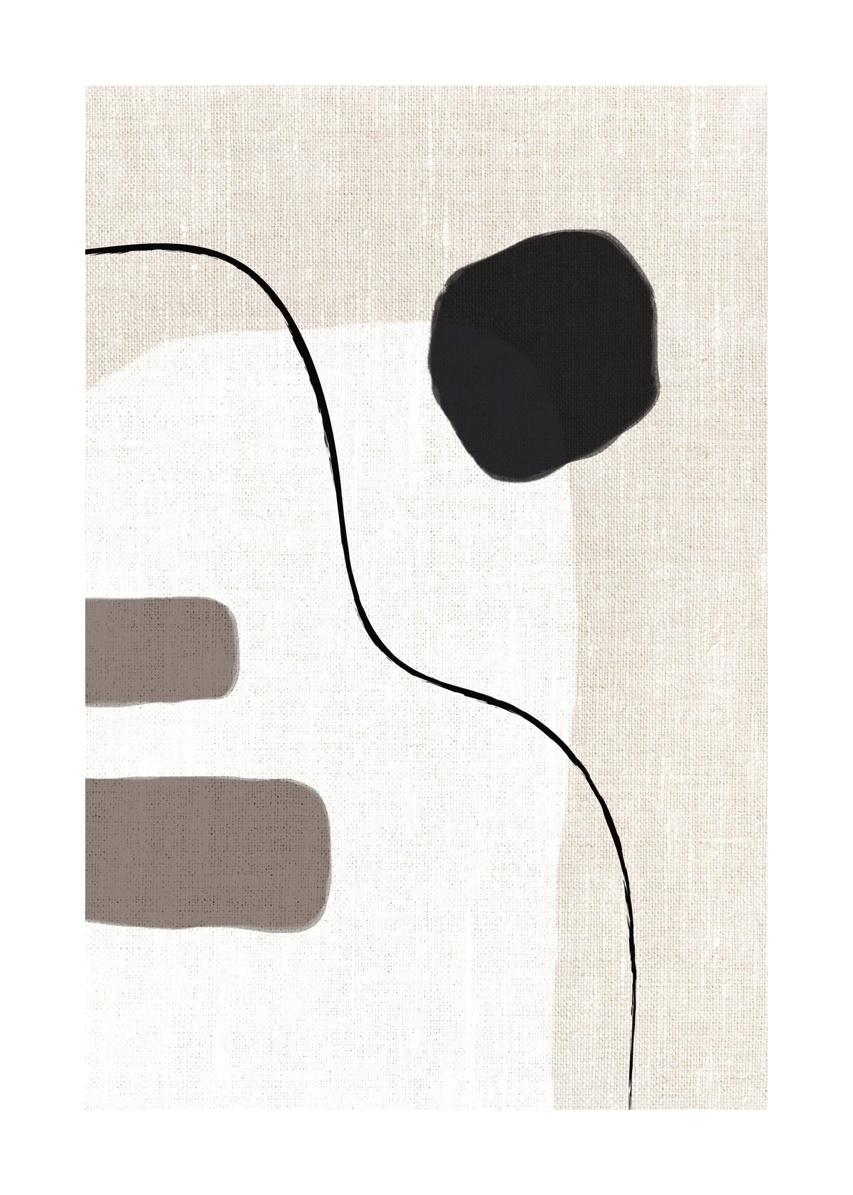 Linen Shapes No2 Print