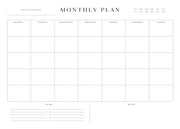Monthly Planner Print