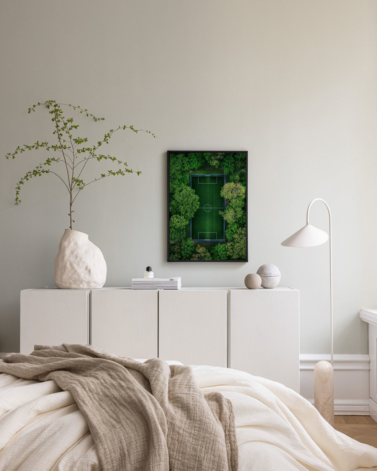 Green Soccer Pitch Canvas print