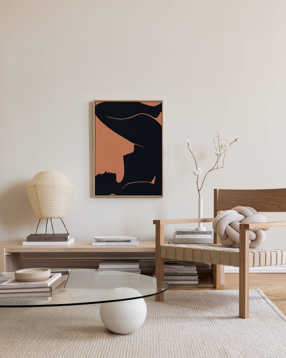 Papercut Woman Canvas print