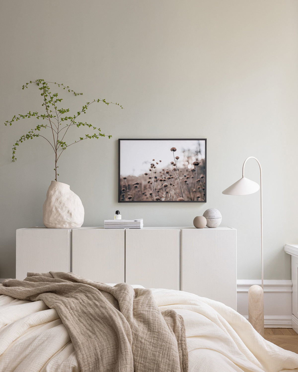 Monochrome Flowers Canvas print
