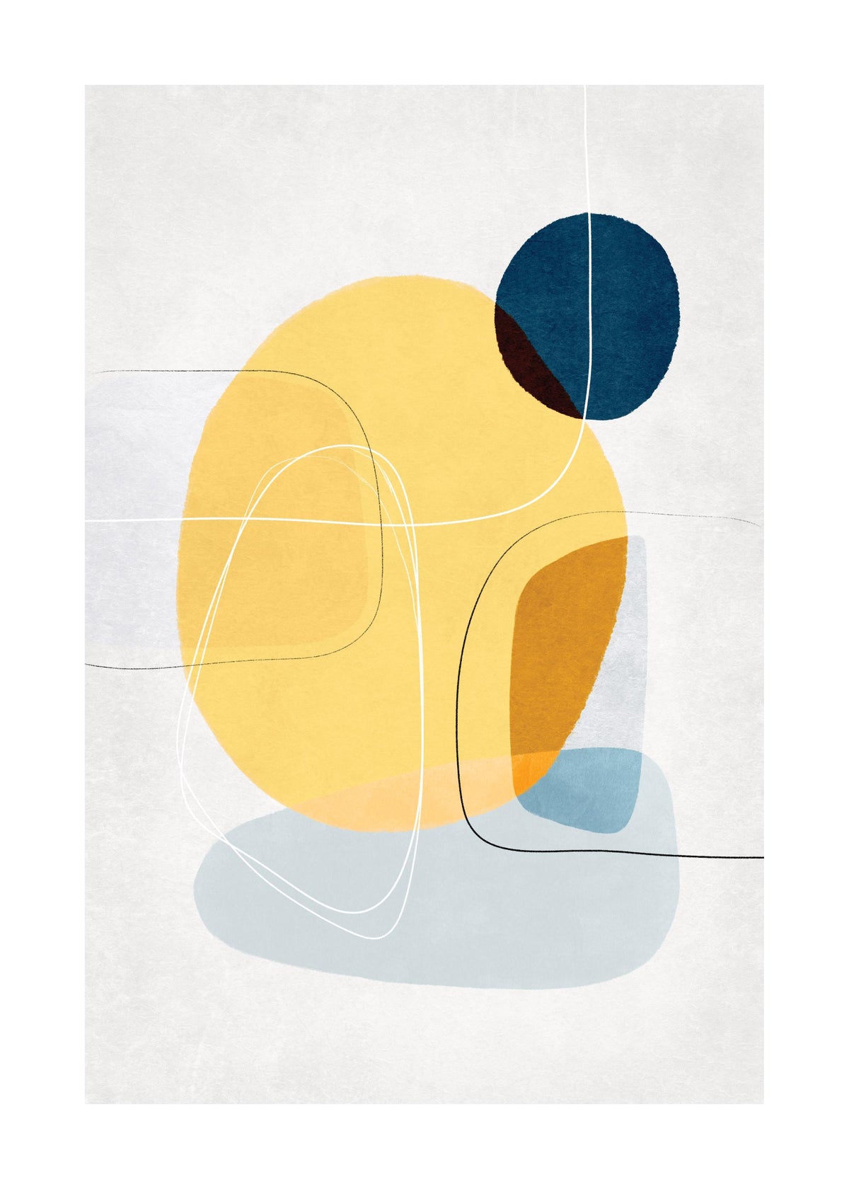 Contemporary Yellow No1 Print