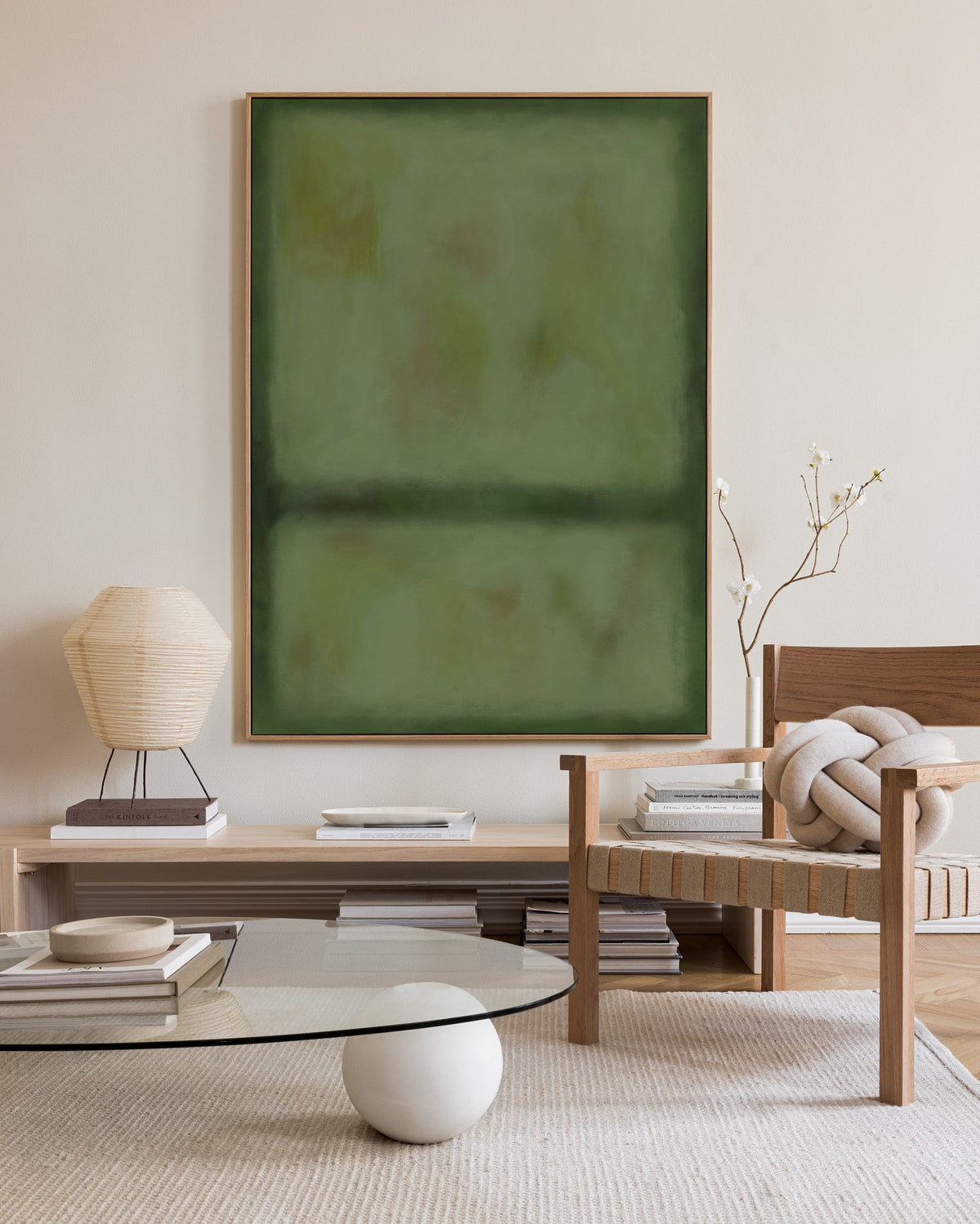 Division in Green Canvas print