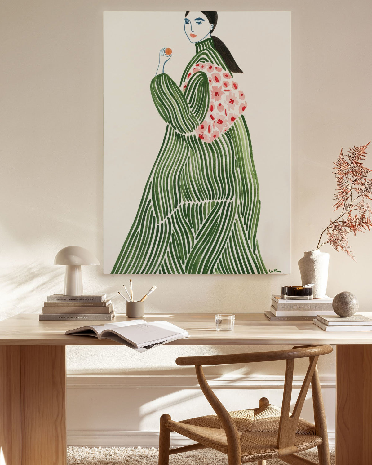 Green Coat Canvas print