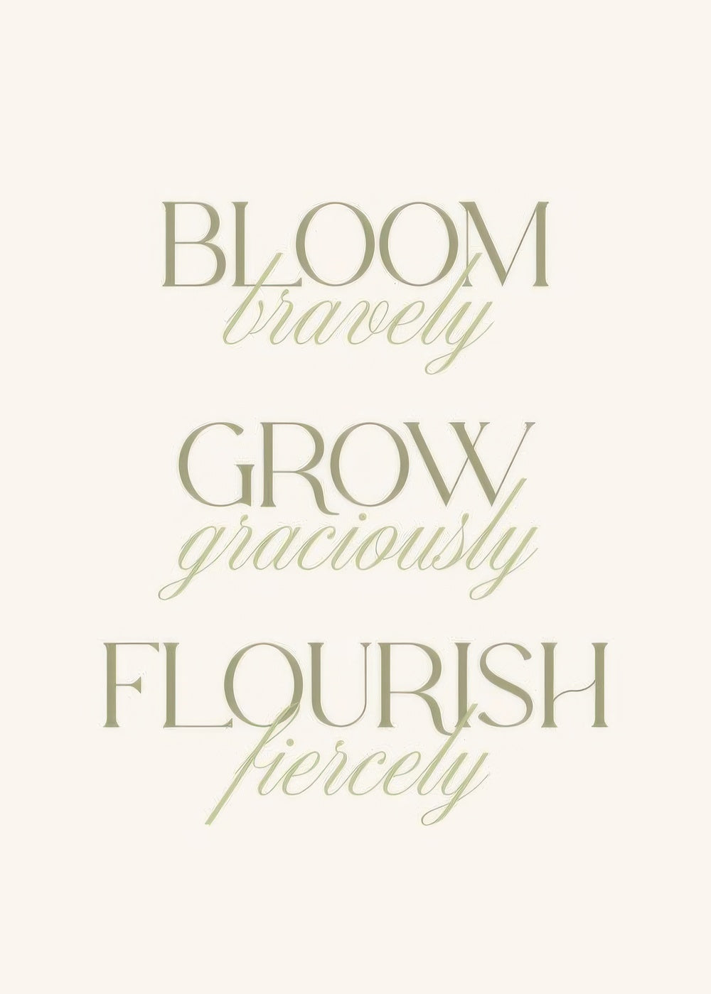 Bloom Bravely Print