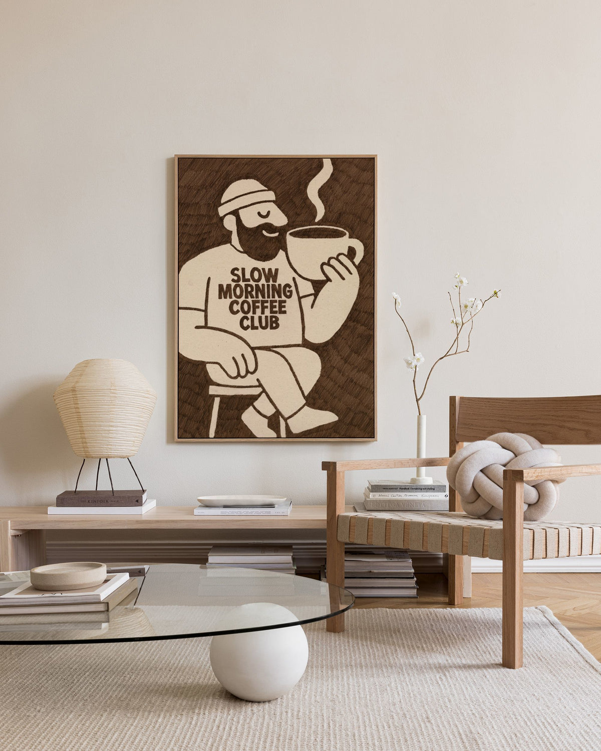 Slow Morning Coffee Club Canvas print
