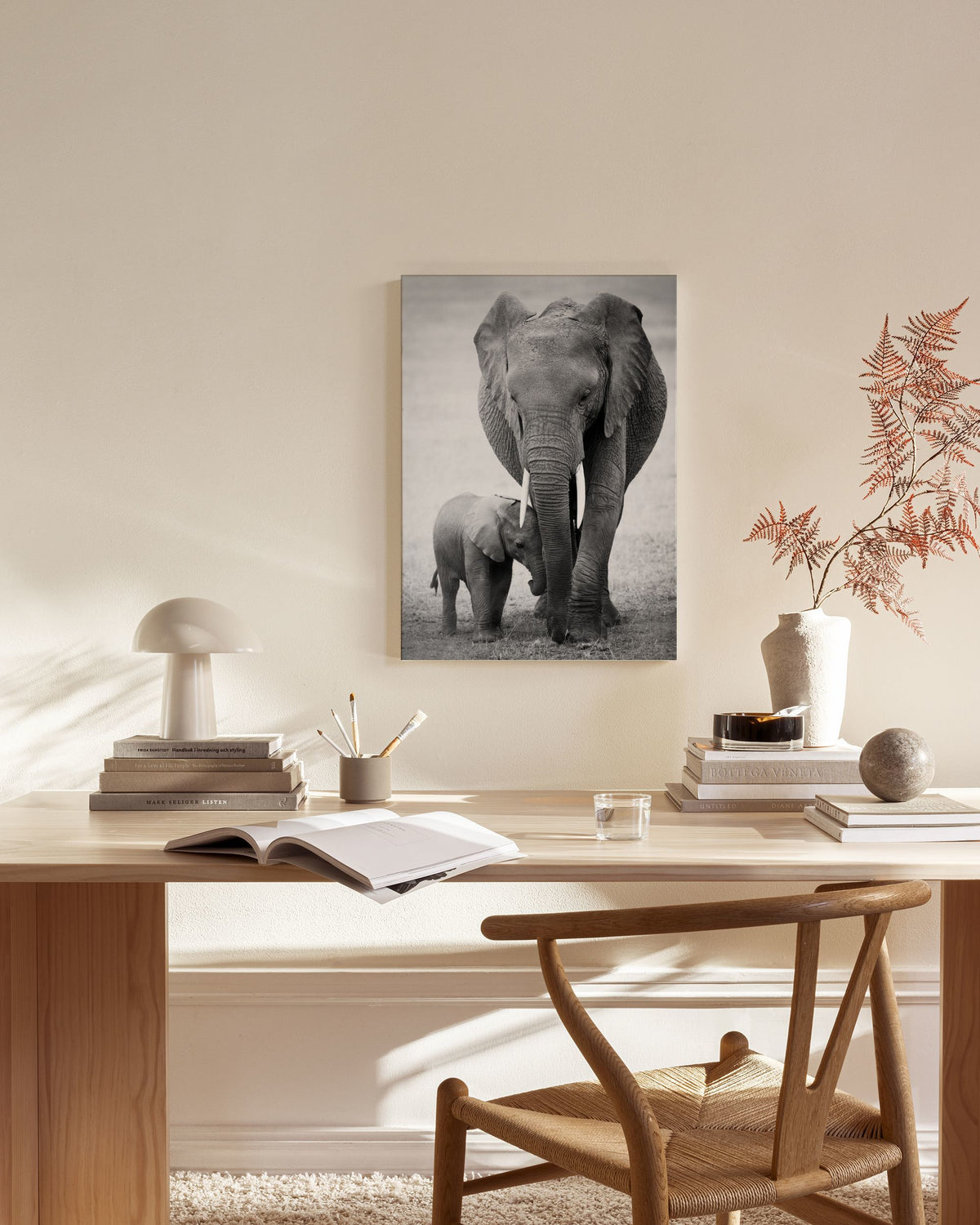 Elephant Love Canvas print