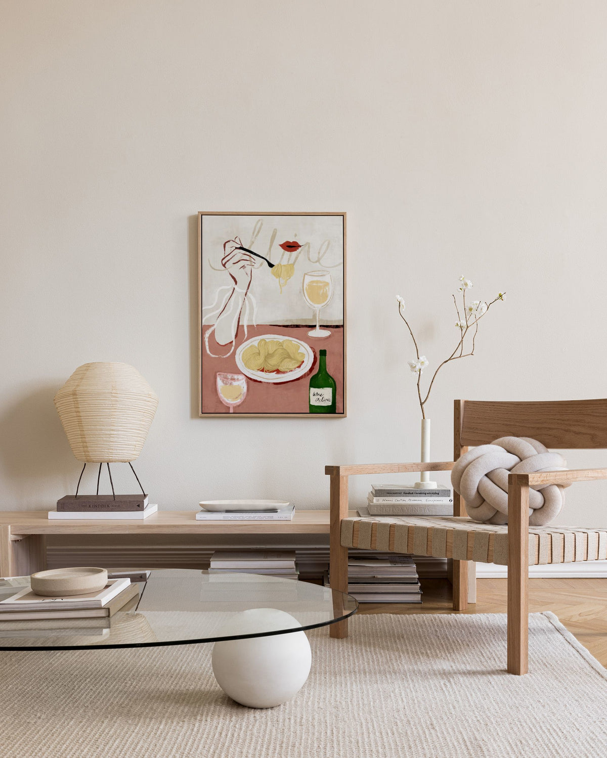 Wine and Pasta Canvas print