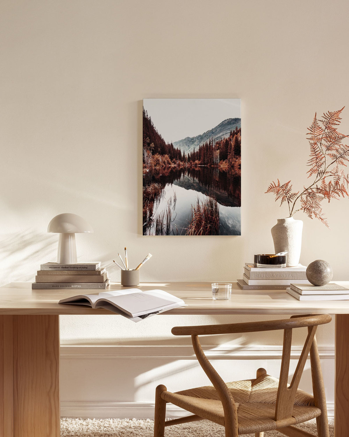 Autumn Lake Canvas print