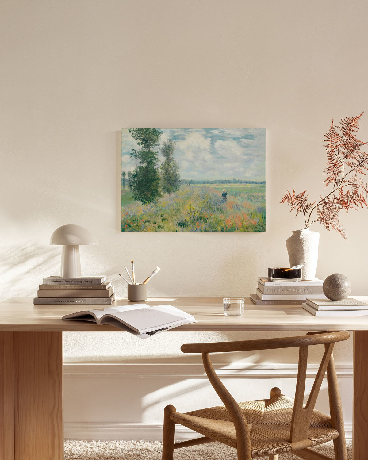Monet - Poppy Fields near Argenteuil Canvas print