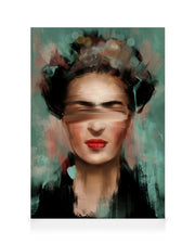 Kahlo in Green Canvas print