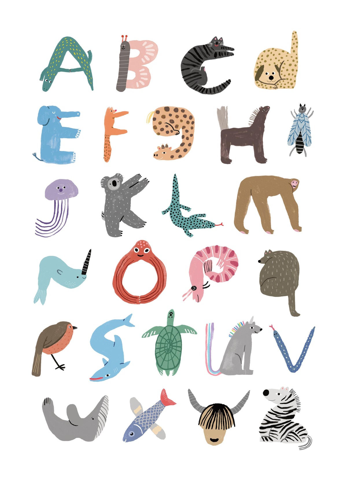 ABC of Animals Print